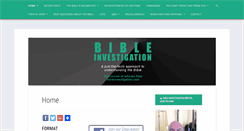 Desktop Screenshot of bibleinvestigation.com